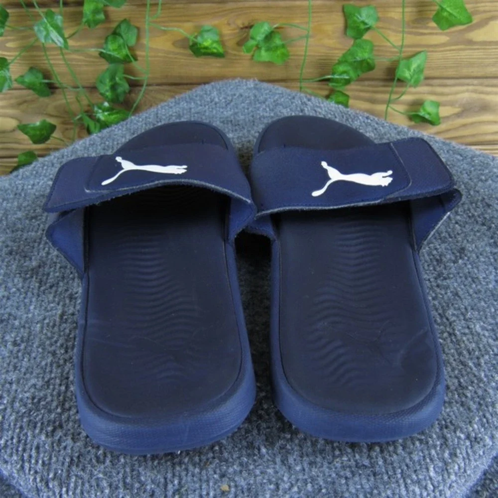Puma Men  Slide Blue Synthetic Size 8 Medium ‎ Used 2025